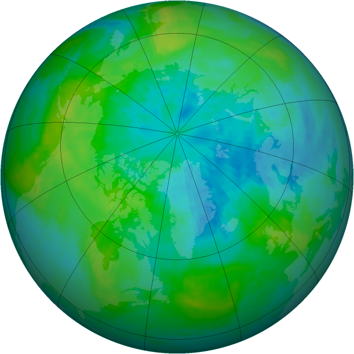 Arctic ozone map for 28 September 1981